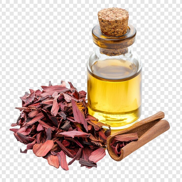 PSD a bottle of oil with a few cinnamon sticks