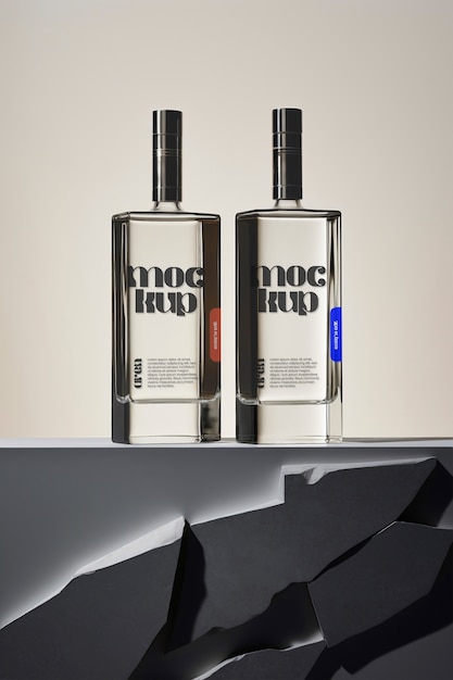 PSD bottle packaging mockup