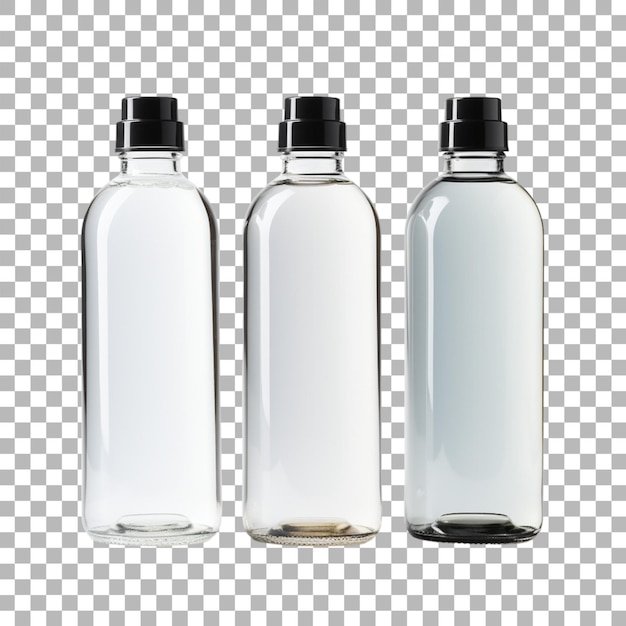 PSD bottle packaging on transparent background