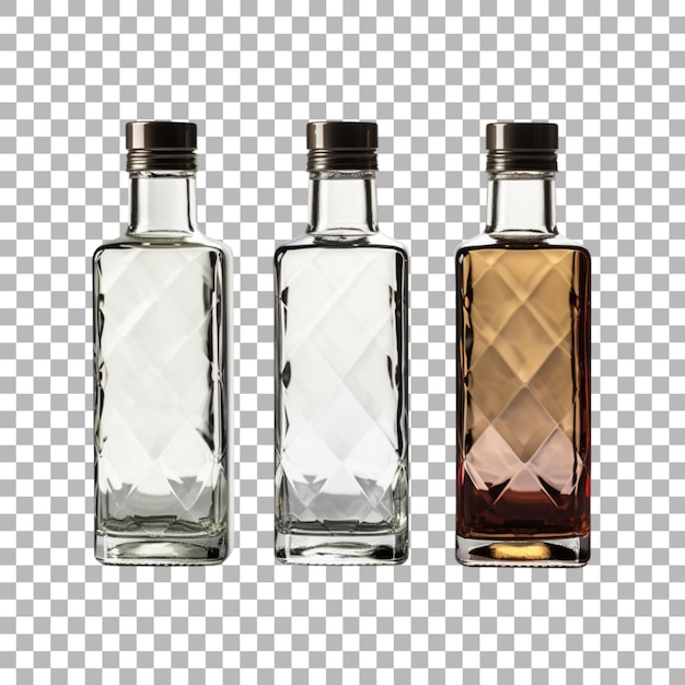 PSD bottle packaging on transparent background