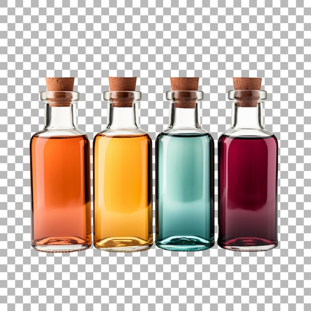 PSD bottle packaging on transparent background