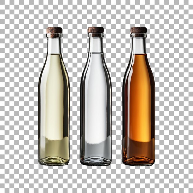 Bottle packaging on transparent background