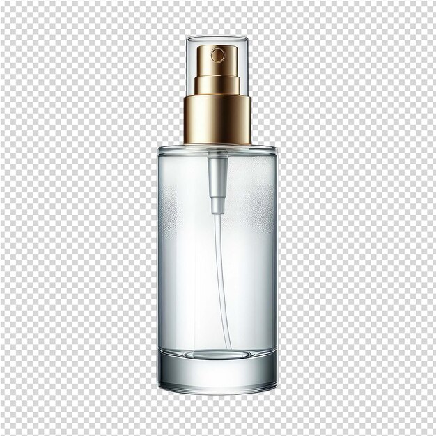 PSD a bottle of perfume with a gold cap