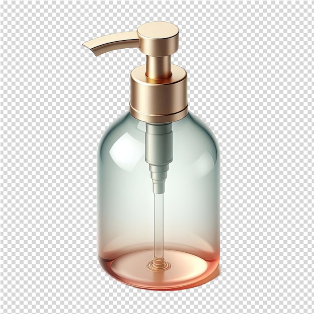 PSD a bottle of perfume with a gold handle