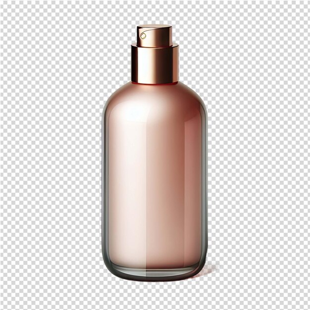 PSD a bottle of perfume with a pink label on it