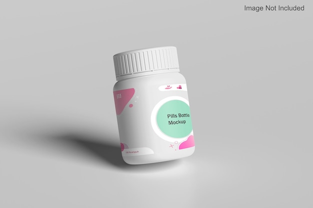 Bottle pills mockup