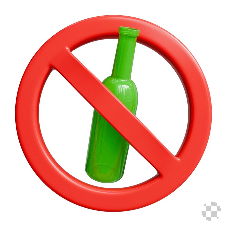 PSD bottle prohibition sign 3d