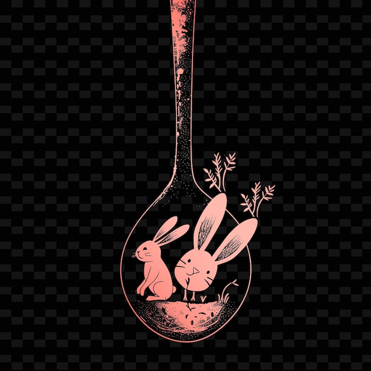 PSD a bottle of rabbit with rabbit on it