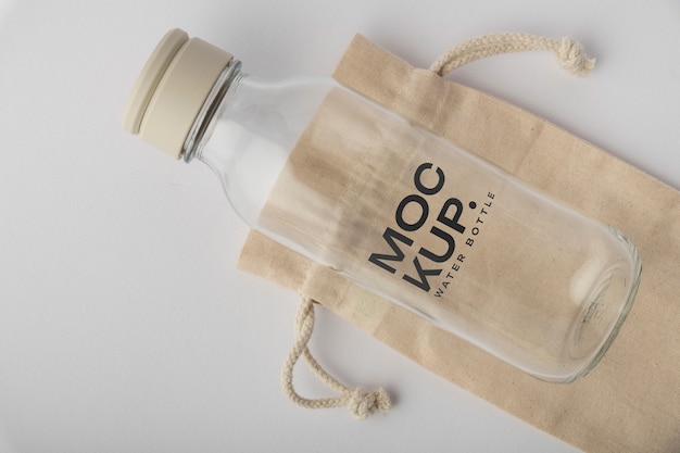 PSD bottle sack mockup design