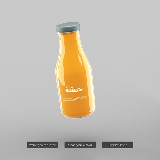 PSD bottle smoothie juice mockup design isolated