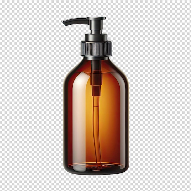 PSD una bottiglia di sapone con una bottiglia trasparente di liquido