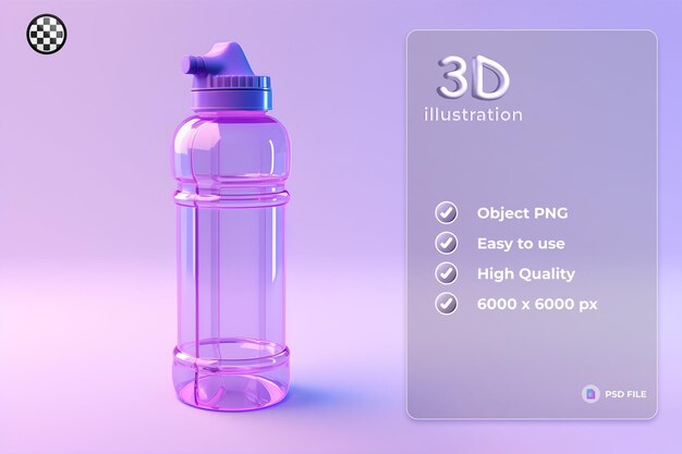 Bottle soft smooth lighting only png premium psd