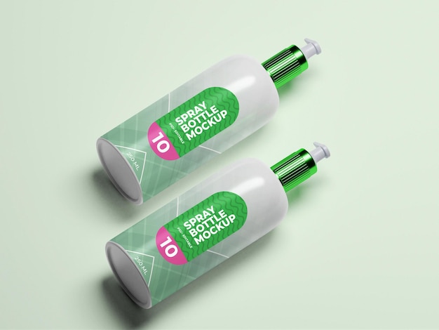 Bottle of spray spotty mockup