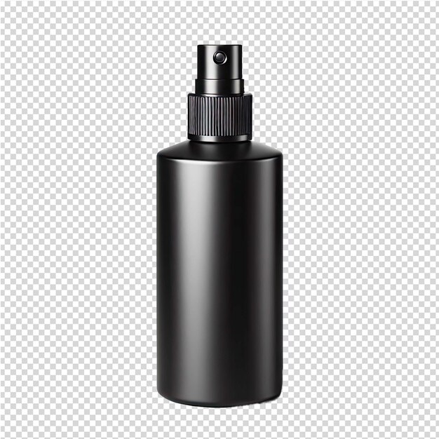 PSD a bottle of spray with a black cap on it