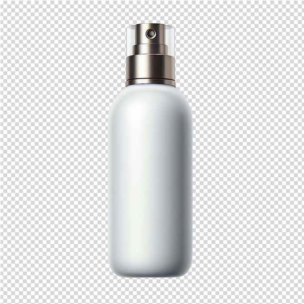 PSD a bottle of spray with a silver cap on it