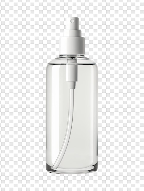 A bottle of spray with a white background