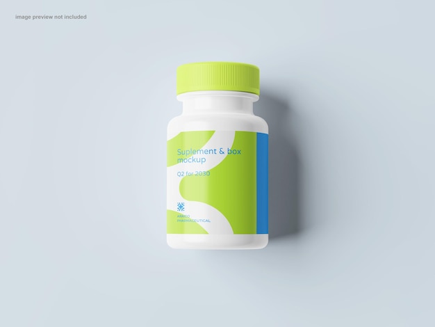 Bottle supplements mockup