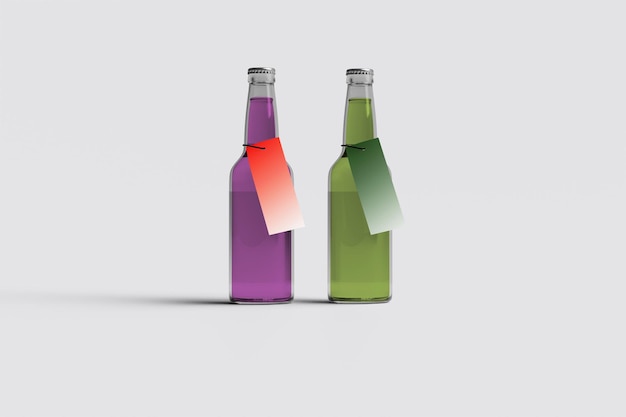 PSD bottle tag mockup