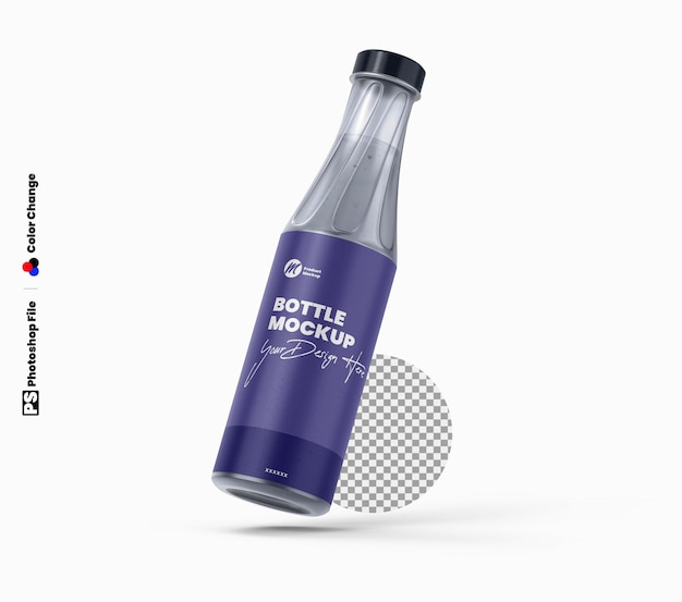 PSD bottle transparent mockup