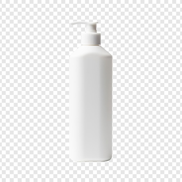 PSD a bottle of white lotion on a transparent background