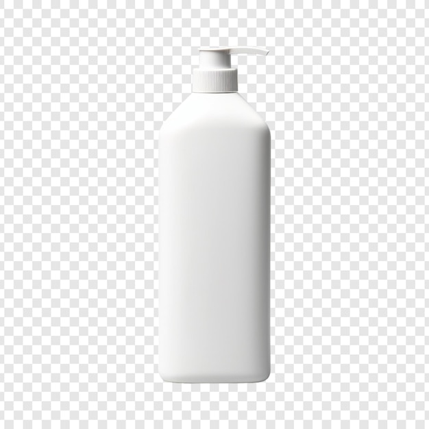 PSD a bottle of white shampoo on a transparent background