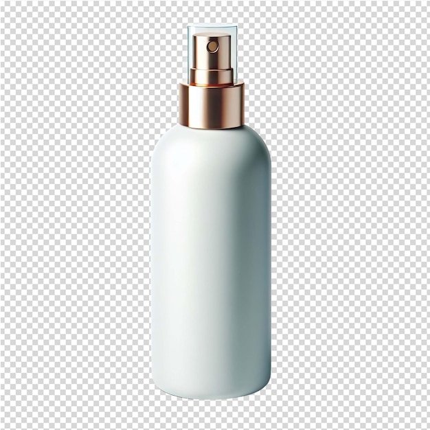 PSD a bottle of white spray with a silver cap