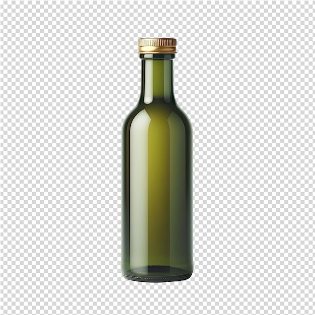 PSD a bottle of wine with a gold cap