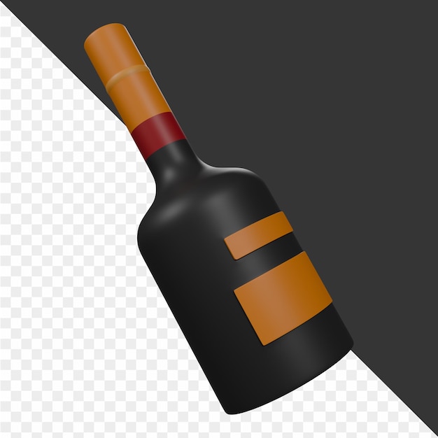 一瓶有紅色標籤的葡萄酒,上面寫著"葡萄酒"