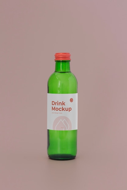 PSD bottle with label mockup