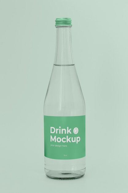 Bottle with label mockup