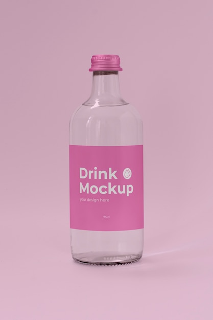 PSD bottle with label mockup