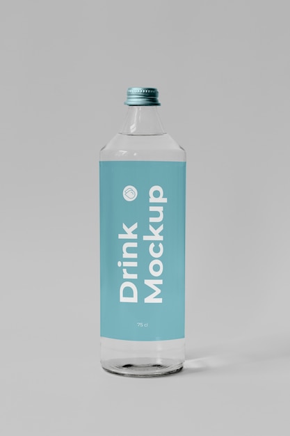 PSD Бутылка с макетом этикетки