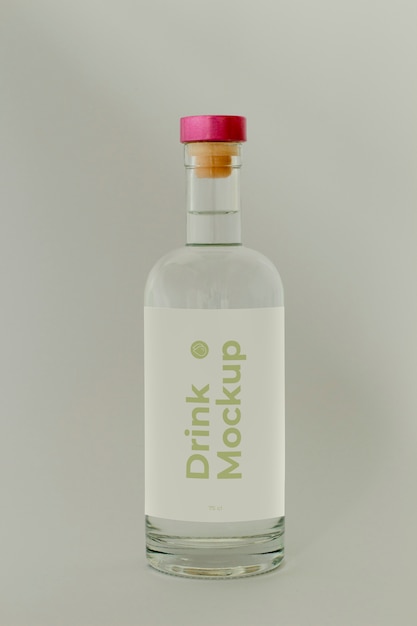 PSD bottle with label mockup