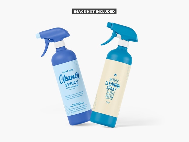 Bottles Cleaners Mockup