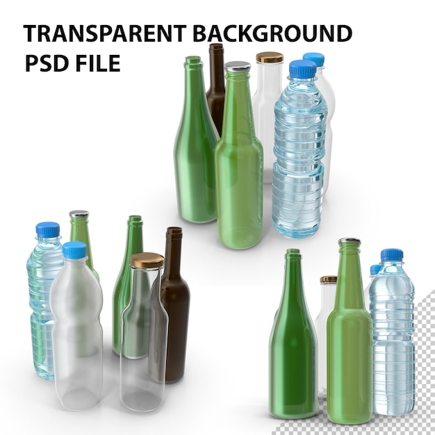PSD bottles png