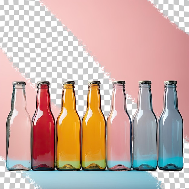 PSD bottles without color on a transparent background