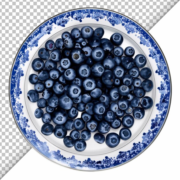 PSD bounty of blueberries on transparent background