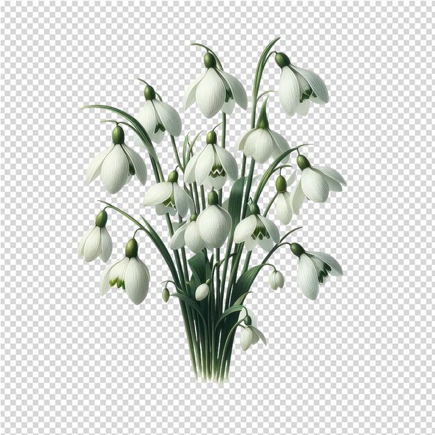 PSD a bouquet of lilies of the valley of photo