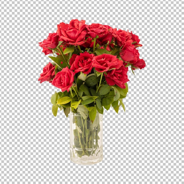 bouquet of rose flowers isolated rendering