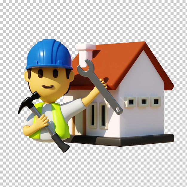 PSD bouw 3d pictogram illustratie