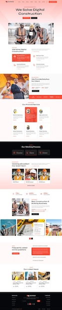 PSD bouw website psd ontwerp