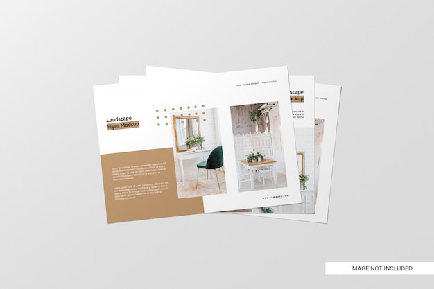 Bovenaanzicht flyer mockup