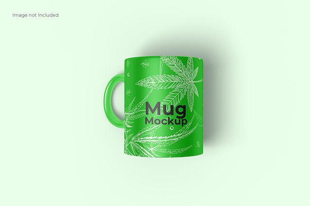 Bovenaanzicht mok mockup