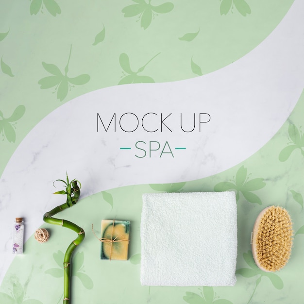 PSD bovenaanzicht spa mockup