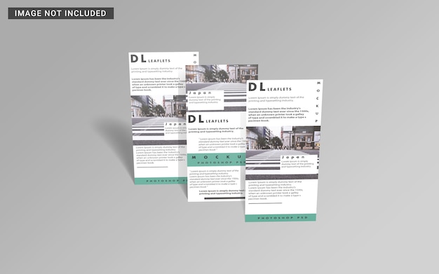 Bovenaanzicht van flyer brochure mockup