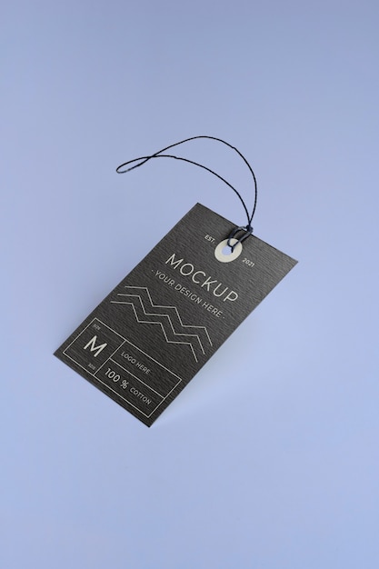 Bovenaanzicht van hangtag-mockup