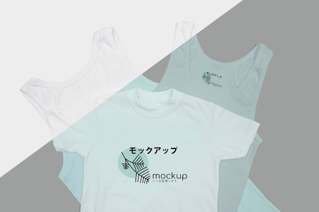 Bovenaanzicht van t-shirt concept mock-up