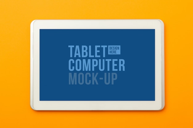 Bovenaanzicht van tablet-interface mockup