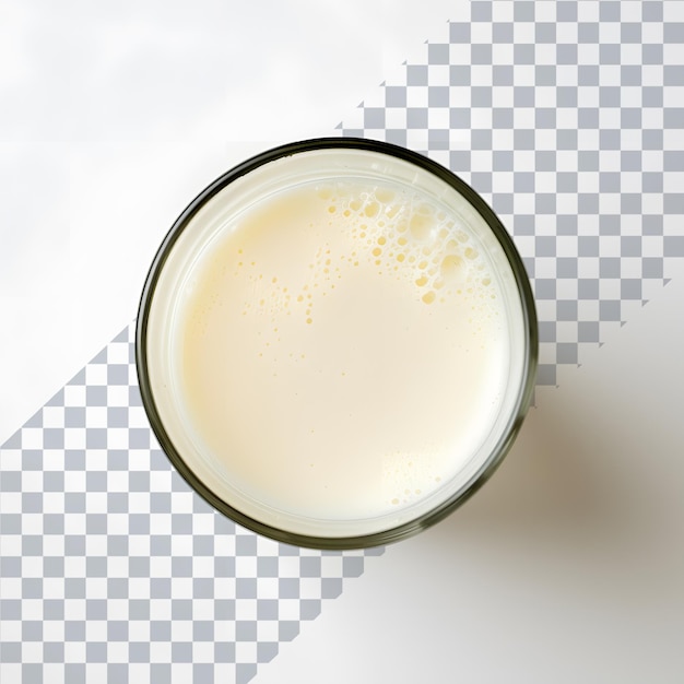 Bovenbeeld van een glas melk png