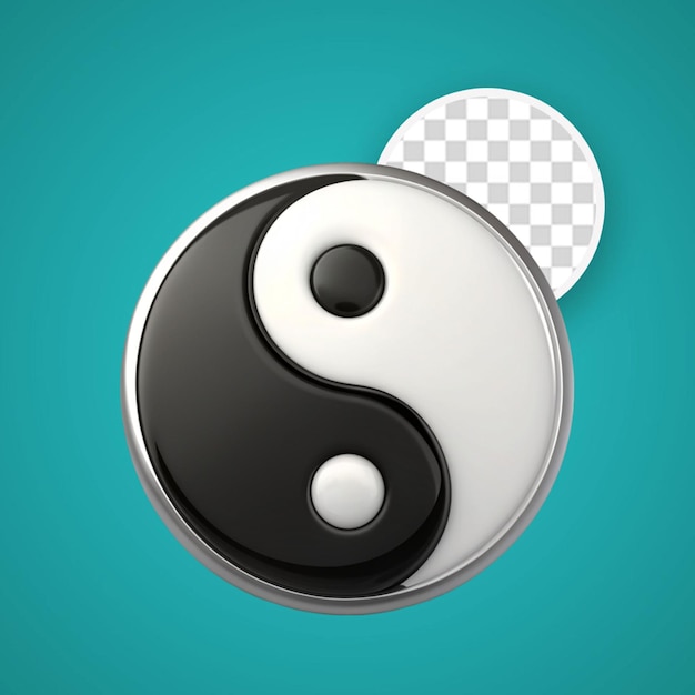 Bovenkant van het ying- en yang-symbool
